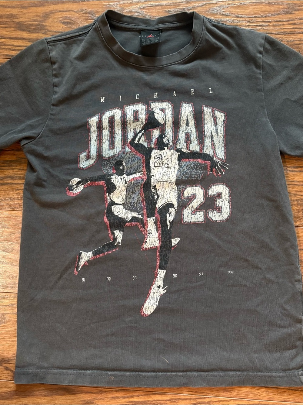 Jordan Kids' Retro Distressed Black Graphic Tee